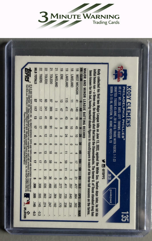2023 Topps Chrome #135 Kody Clemens