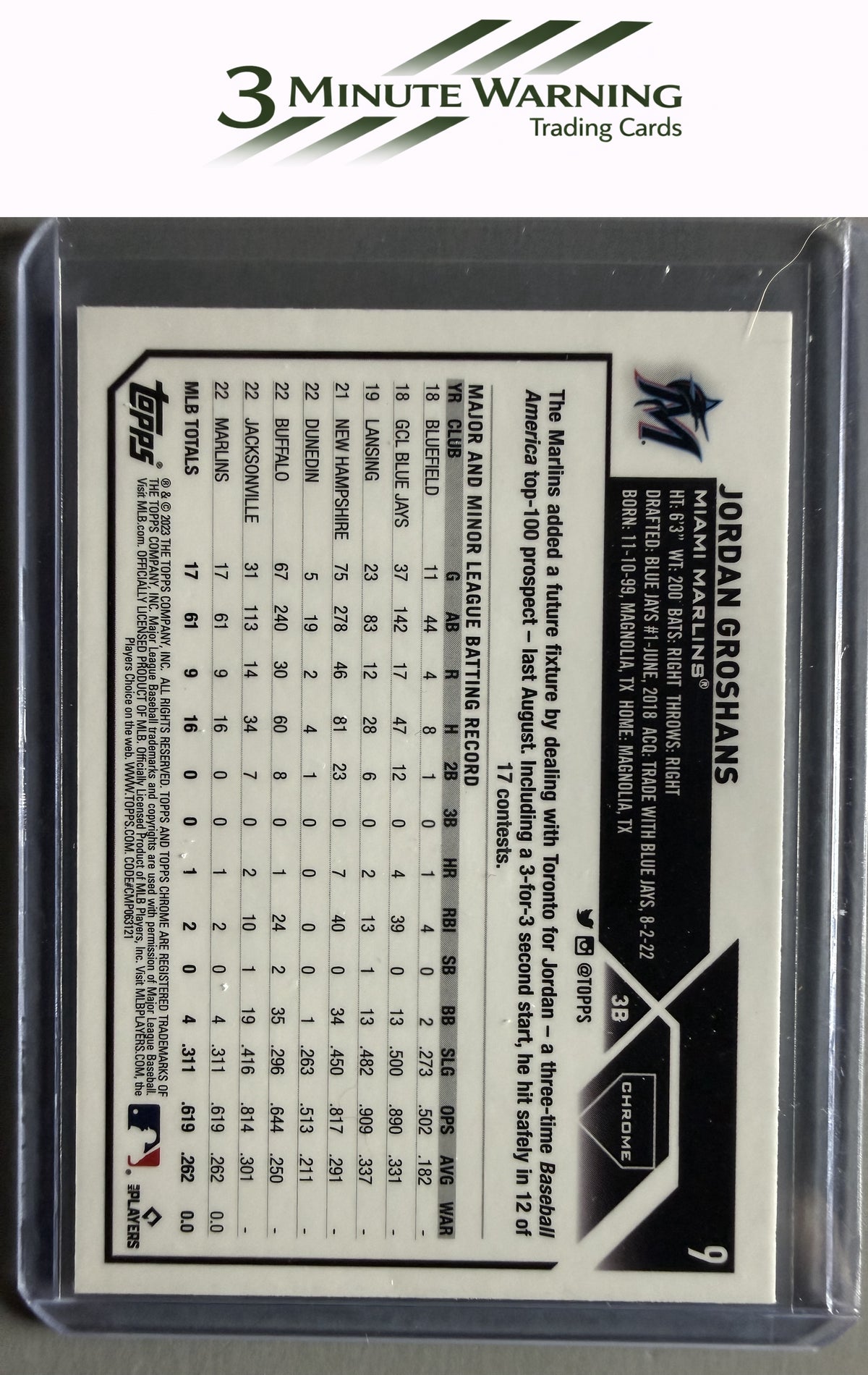 2023 Topps Chrome #9 Jordan Groshans