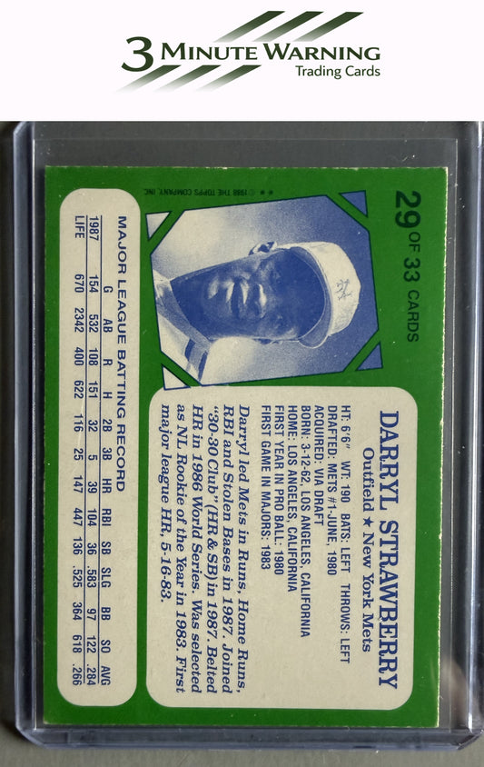 1988 Topps Kay-Bee Superstars of Baseball #29 Darryl Strawberry