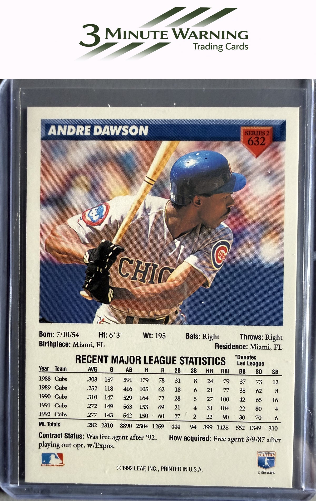 1993 Donruss #632 Andre Dawson