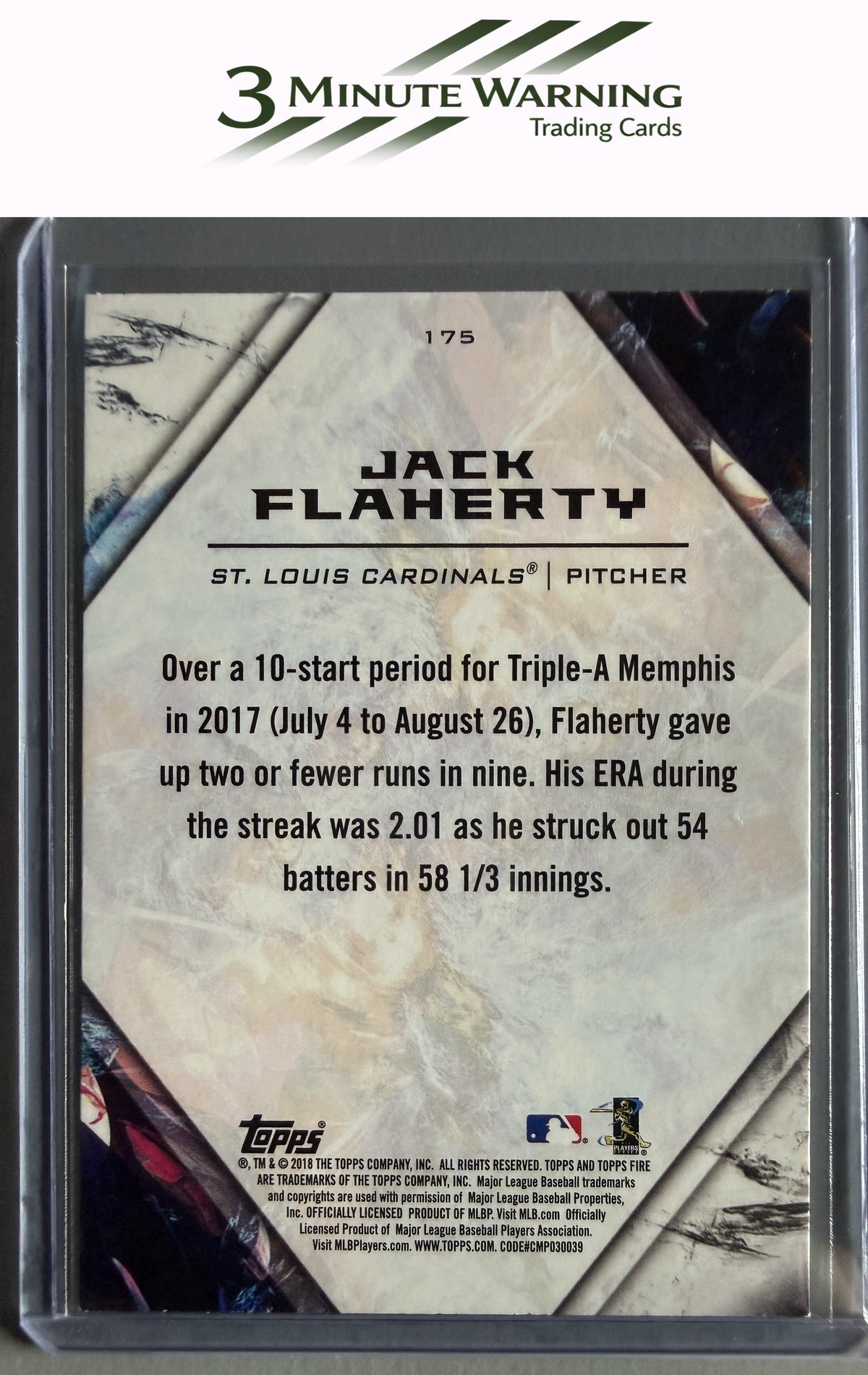 2018 Topps Fire #175 Jack Flaherty