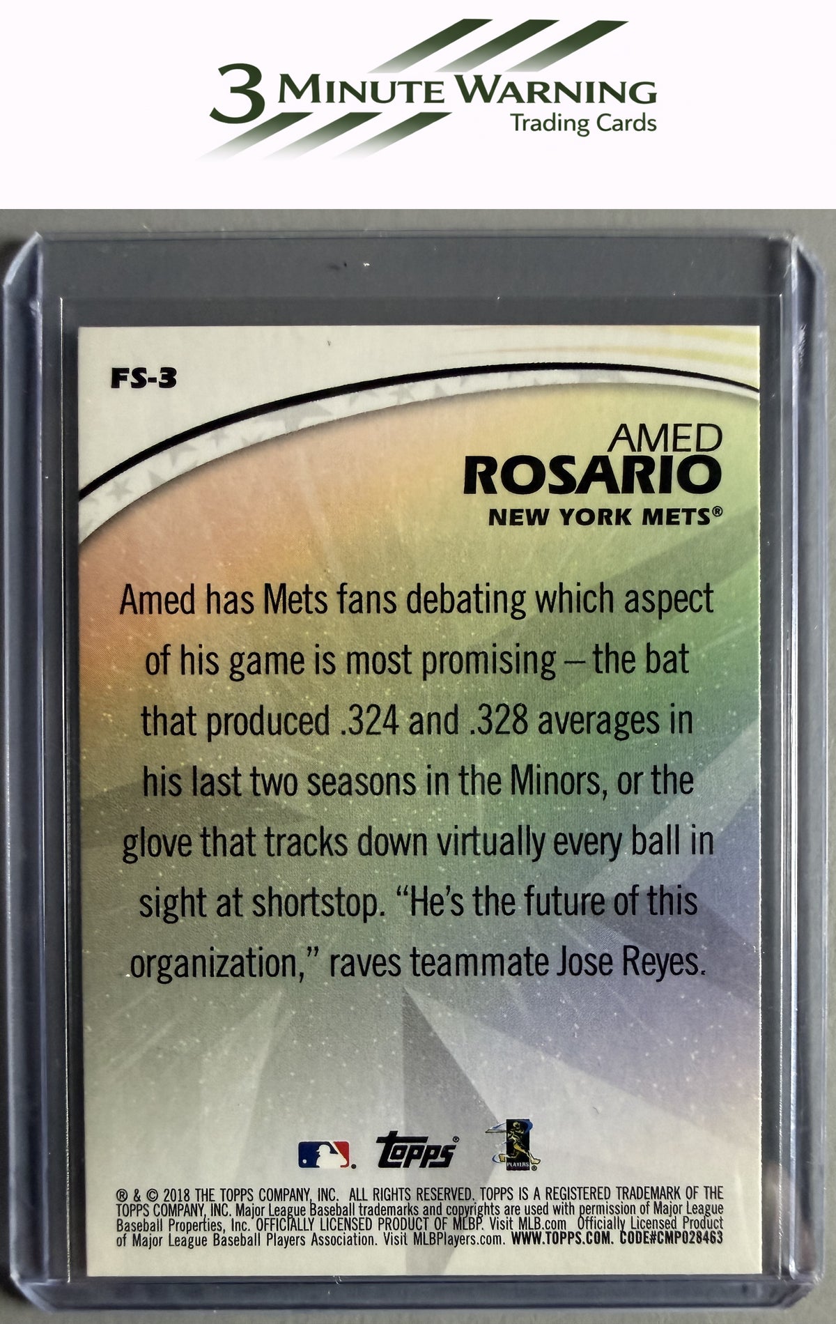 2018 Topps #FS-3 Amed Rosario Future Stars