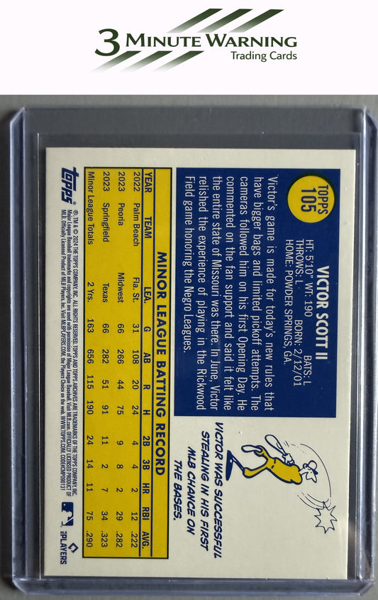2024 Topps Archives #105 Victor Scott II Black Foilboard