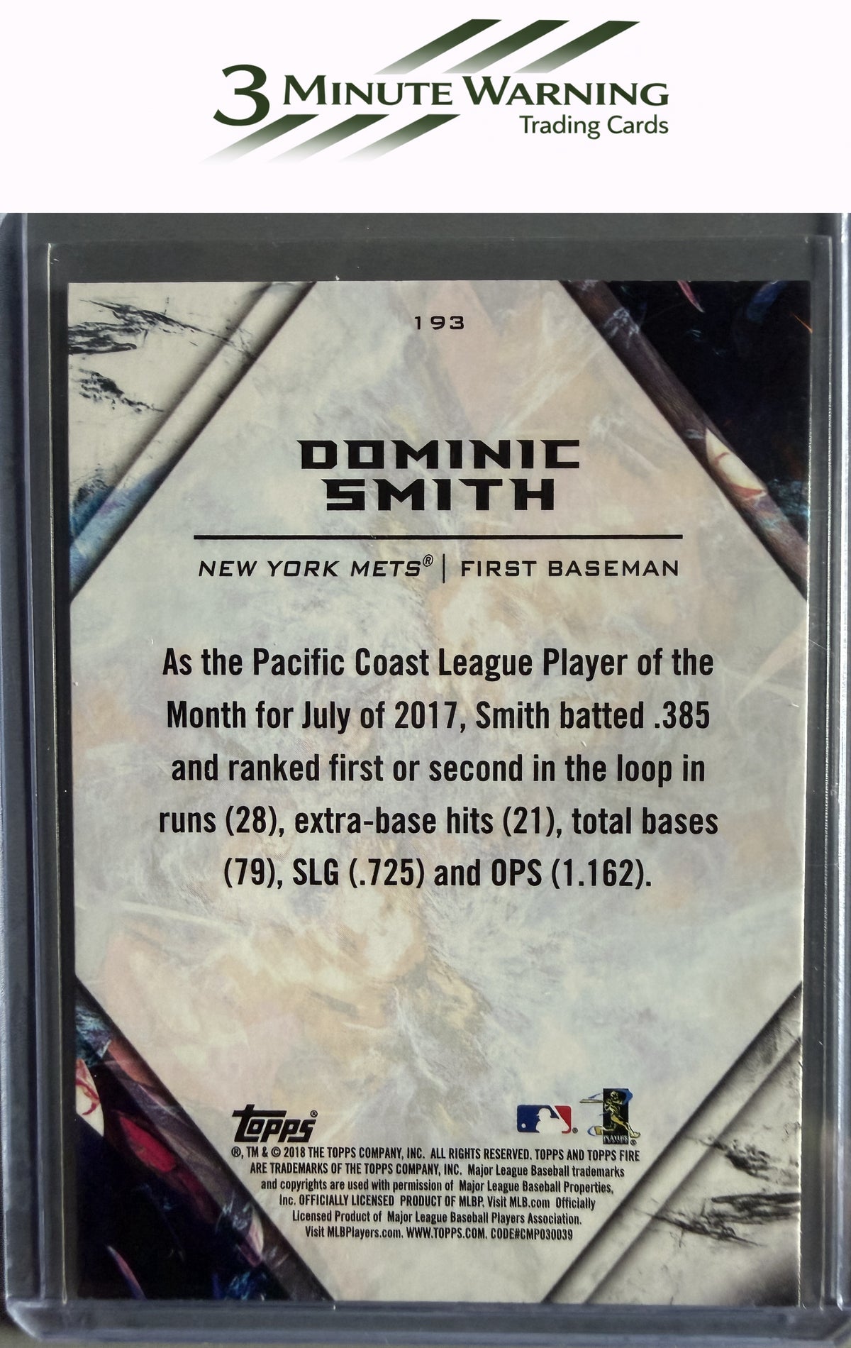 2018 Topps Fire #193 Dominic Smith