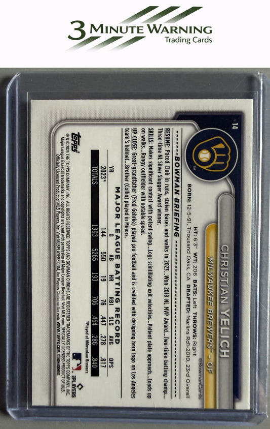 2024 Bowman Chrome #14 Christian Yelich
