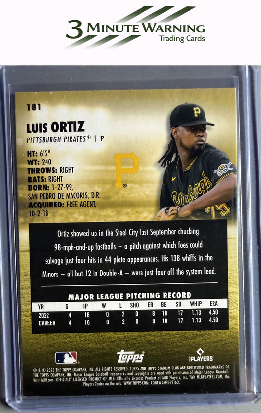 2023 Stadium Club #181 Luis Ortiz Red Foil