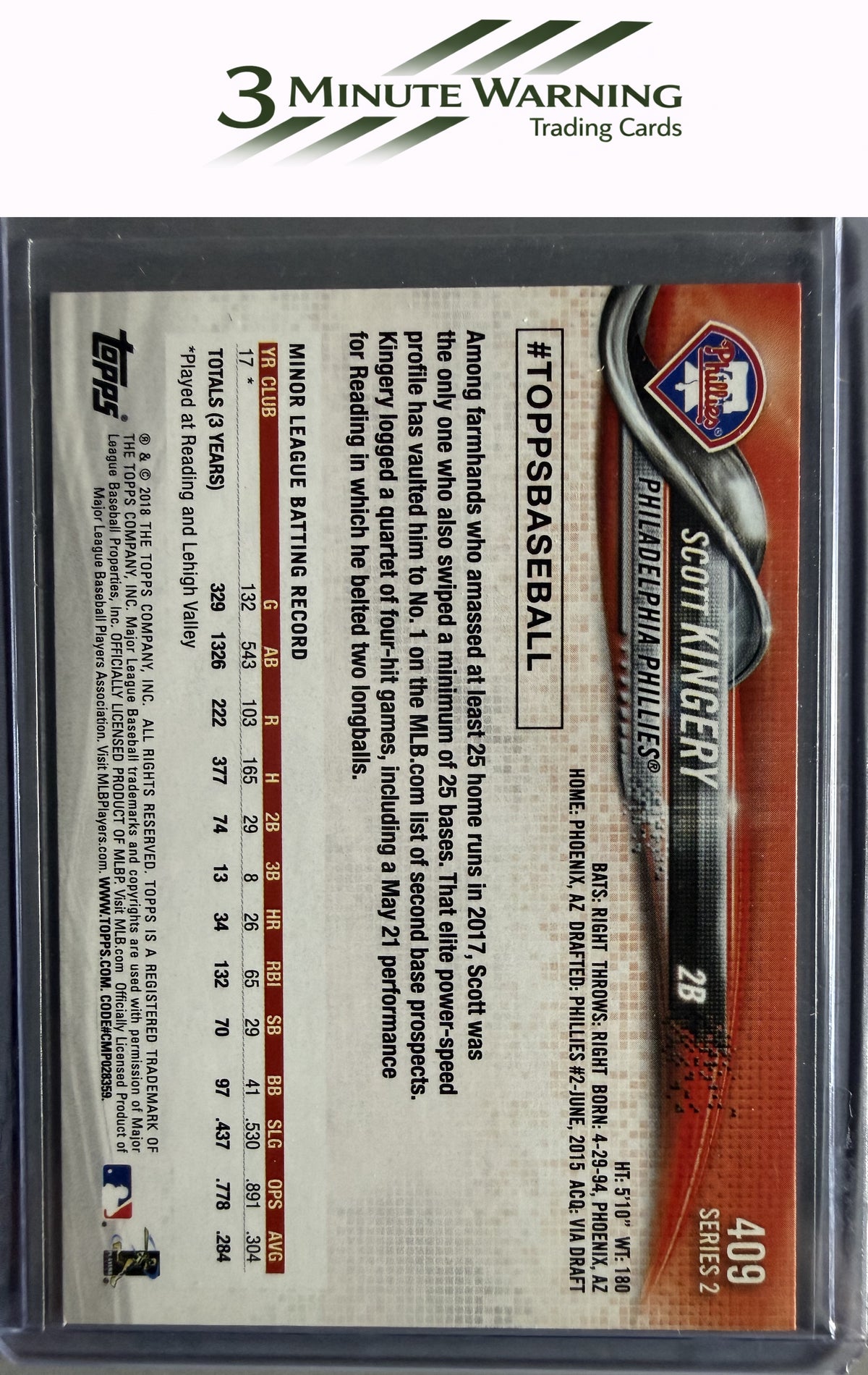 2018 Topps #409 Scott Kingery