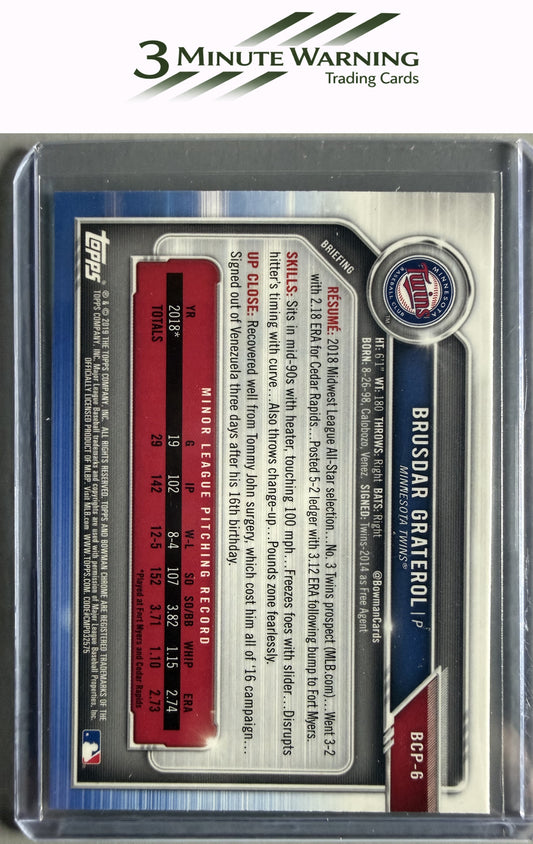 2019 Bowman #BCP-6 Brusdar Graterol Chrome Prospects
