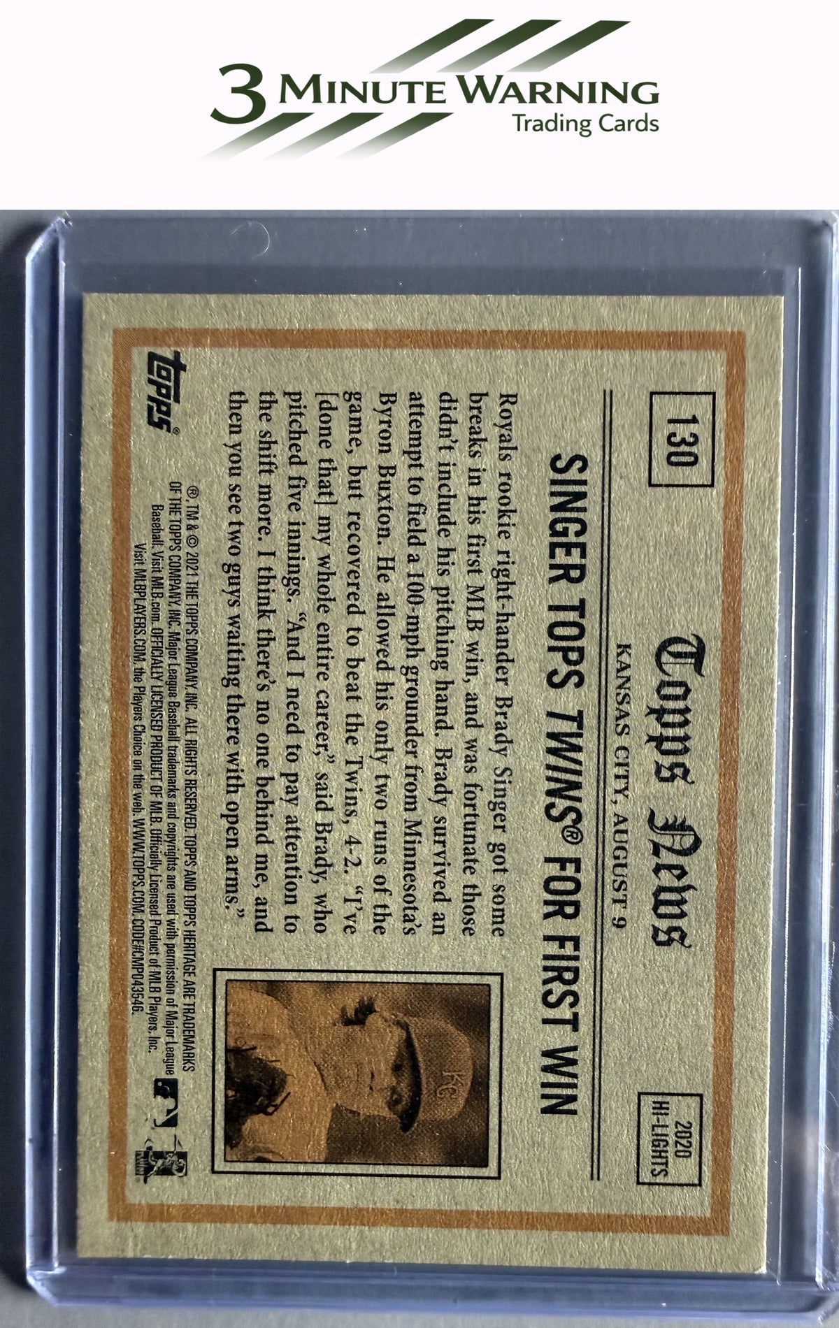 2021 Topps Heritage #130 Brady Singer