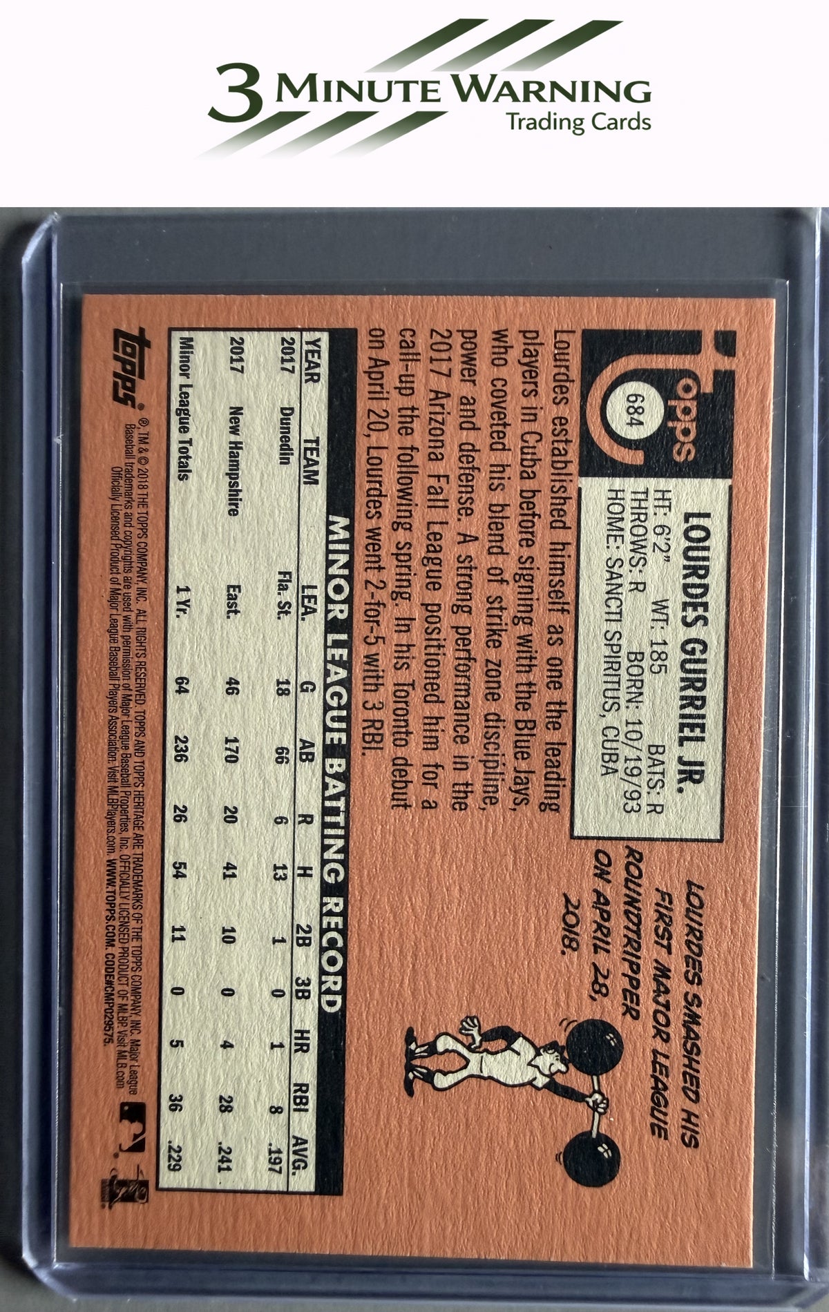2018 Topps Heritage #684 Lourdes Gurriel Jr.