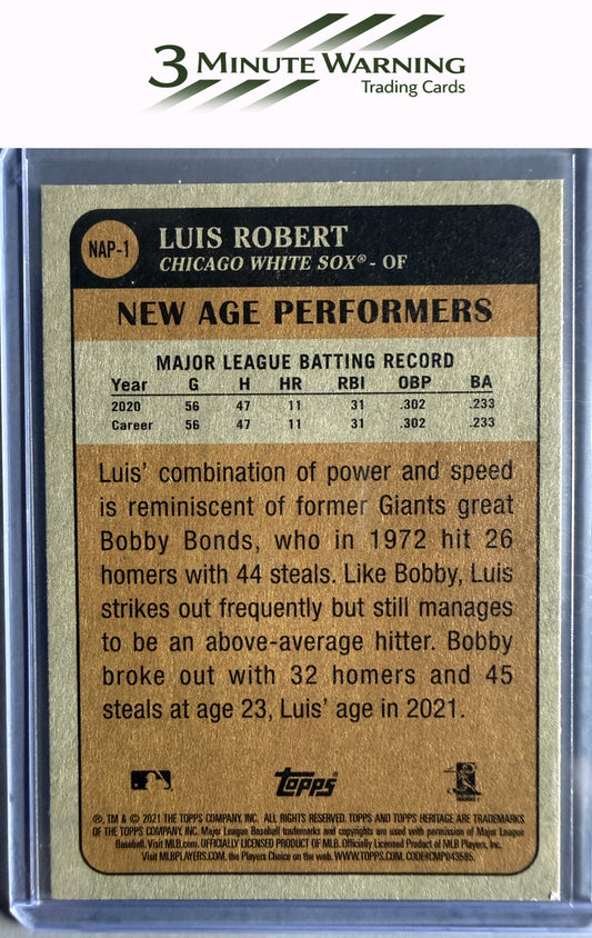 2021 Topps Heritage #NAP-1 Luis Robert New Age Performers