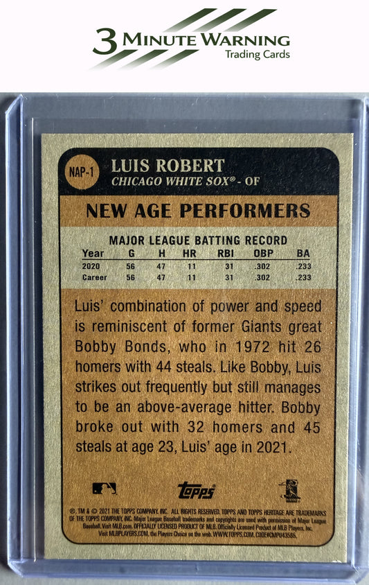 2021 Topps Heritage #NAP-1 Luis Robert New Age Performers