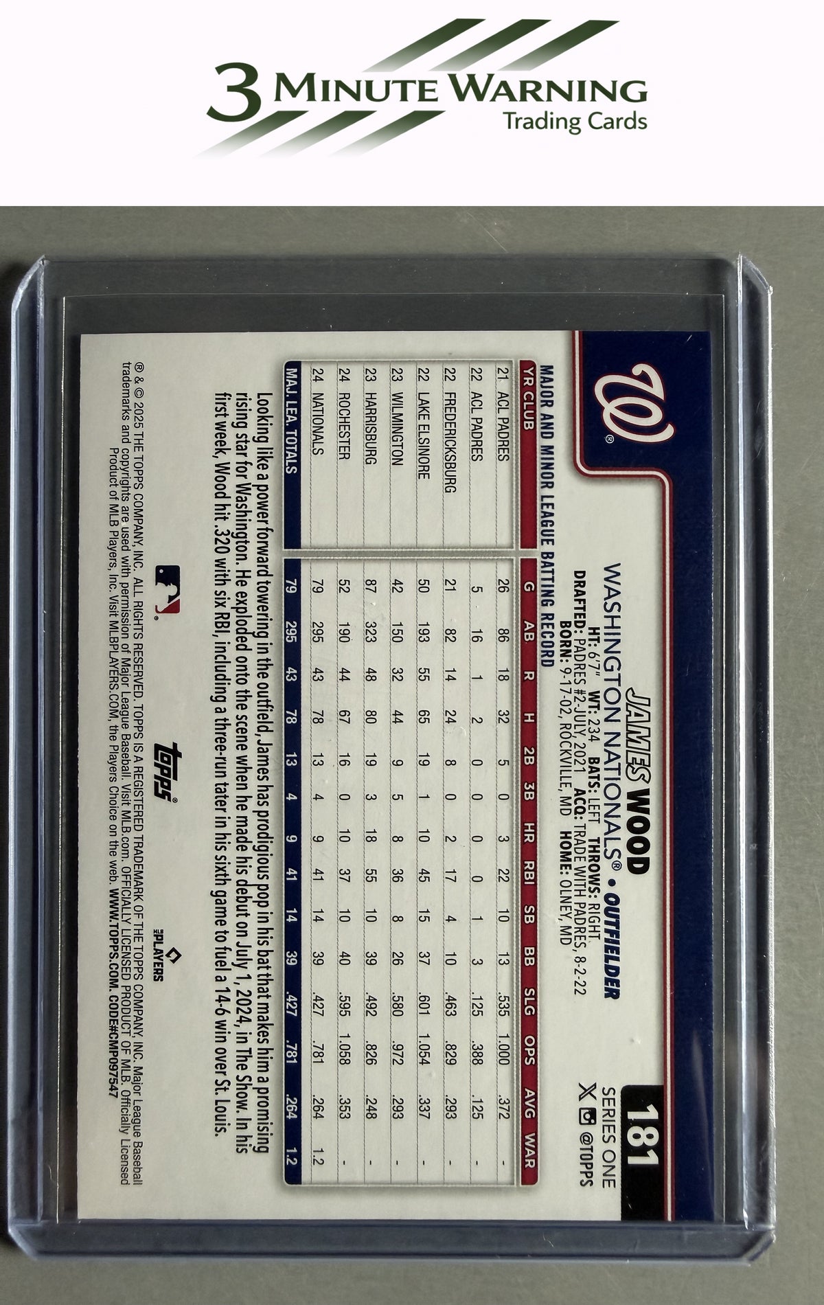 2025 Topps #181 James Wood