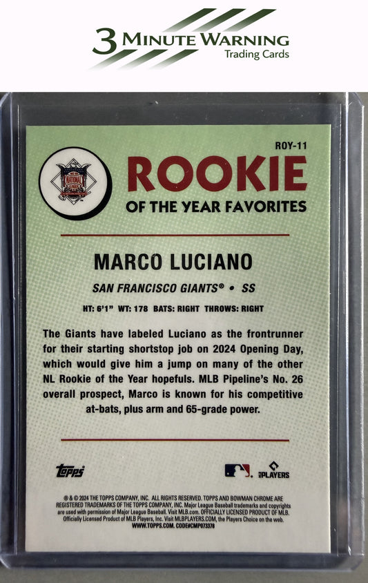 2024 Bowman #ROY-11 Marco Luciano Rookie of the Year Favorites