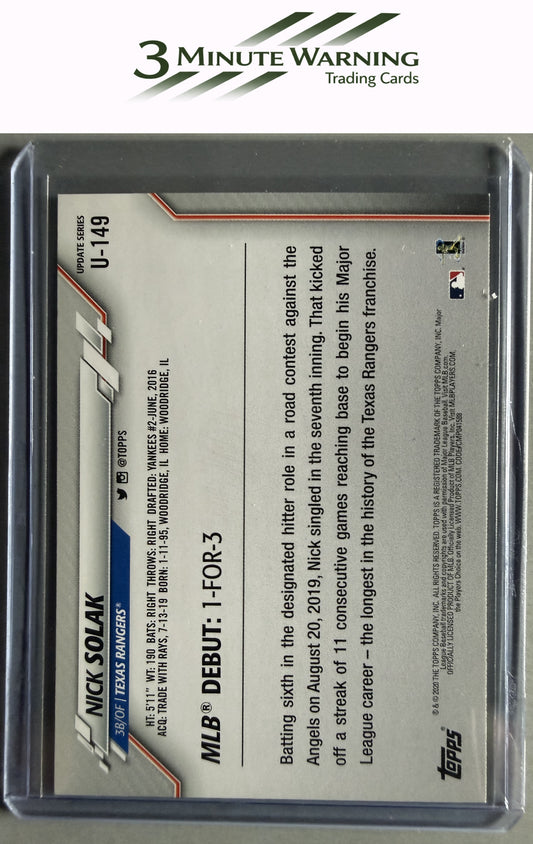 2020 Topps Update #U-149 Nick Solak