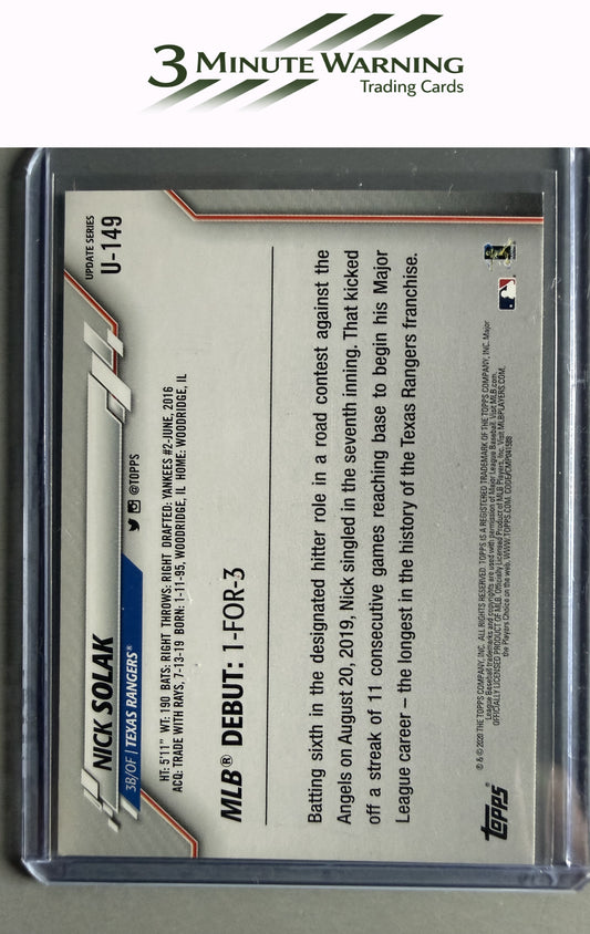 2020 Topps Update #U-149 Nick Solak