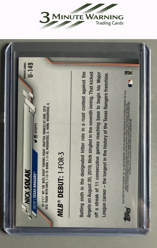 2020 Topps Update #U-149 Nick Solak