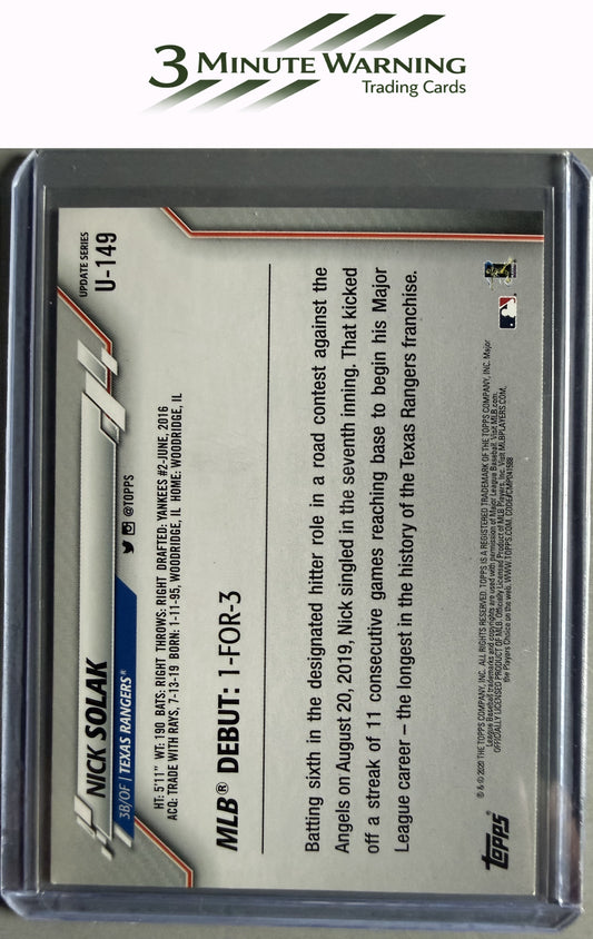 2020 Topps Update #U-149 Nick Solak