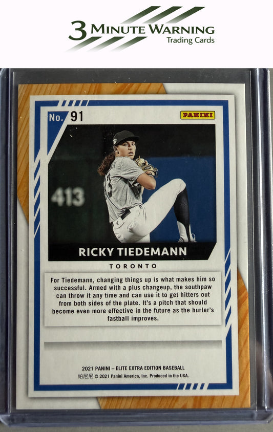 2021 Panini Elite Extra Edition #91 Ricky Tiedemann Aspirations Blue #/249