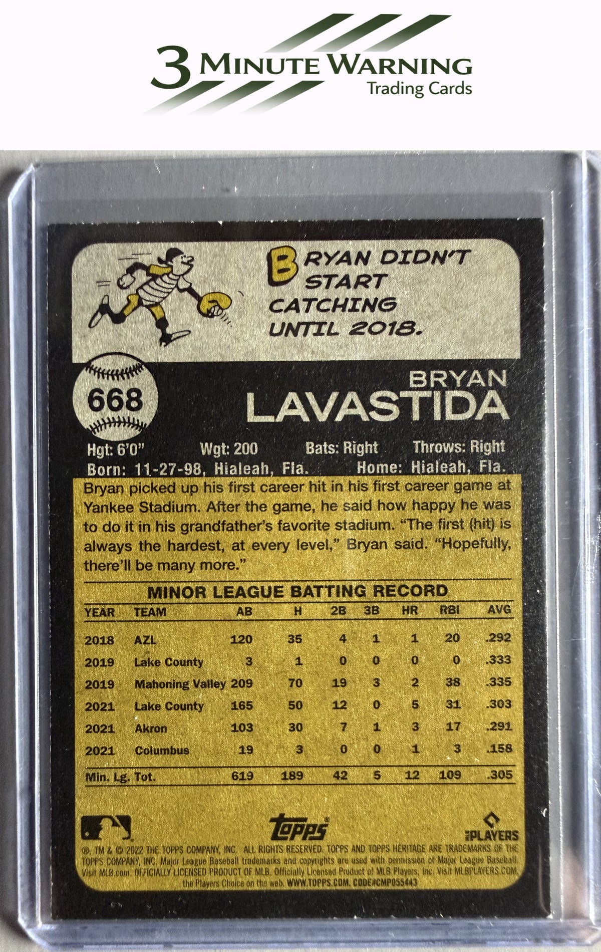 2022 Topps Heritage #668 Bryan Lavastida