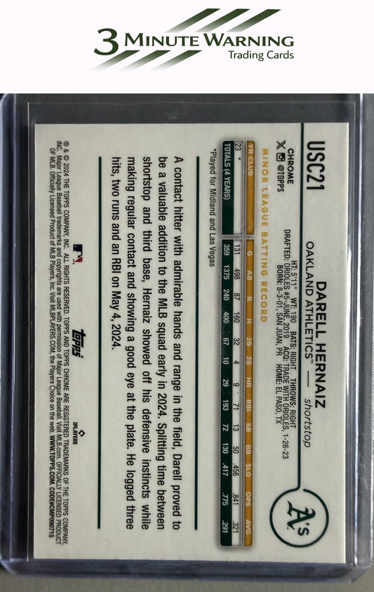 2024 Topps Chrome Update #USC21 Darell Hernaiz RayWave Refractor
