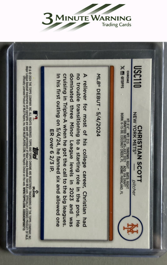 2024 Topps Chrome Update #USC110 Christian Scott