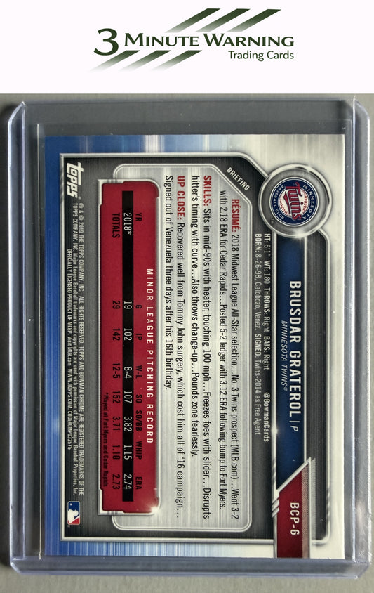 2019 Bowman #BCP-6 Brusdar Graterol Chrome Prospects