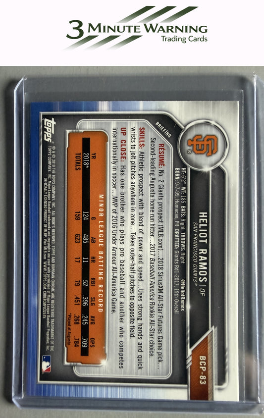 2019 Bowman #BCP-83 Heliot Ramos Chrome Prospects