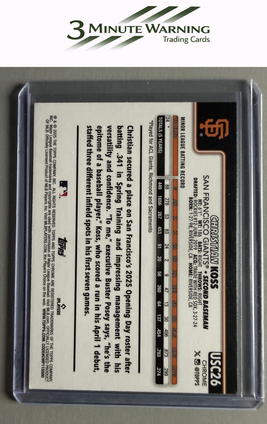 2025 Topps Chrome Update #USC26 Christian Koss