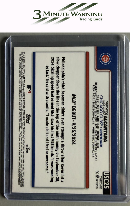2025 Topps Chrome Update #USC25 Kevin Alcántara