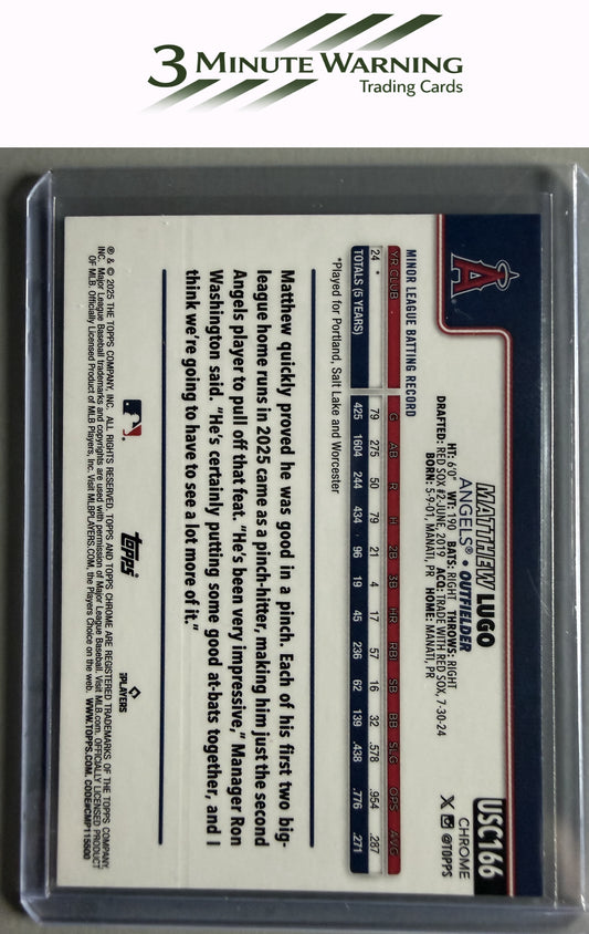 2025 Topps Chrome Update #USC166 Matthew Lugo Sepia Refractor