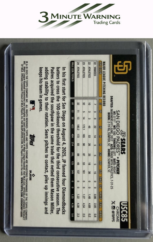 2025 Topps Chrome Update #USC85 JP Sears Sepia Refractor