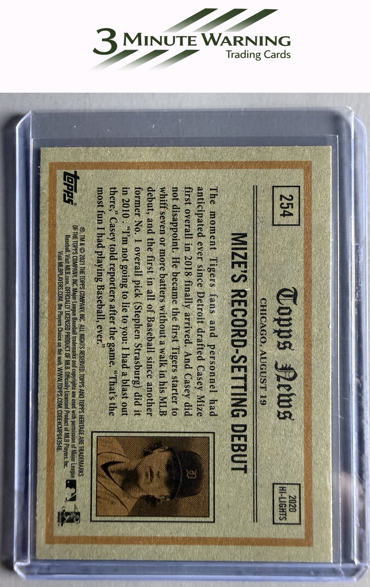 2021 Topps Heritage #254 Casey Mize