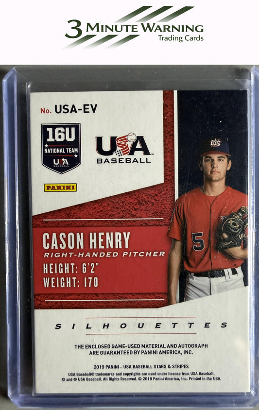 2019 Panini Stars & Stripes USA Baseball #USA-EV Cason Henry #/199