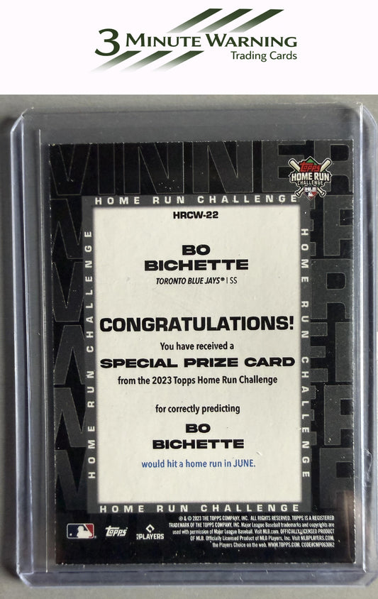 2023 Topps #HRCW-22 Bo Bichette Home Run Challenge Winners June
