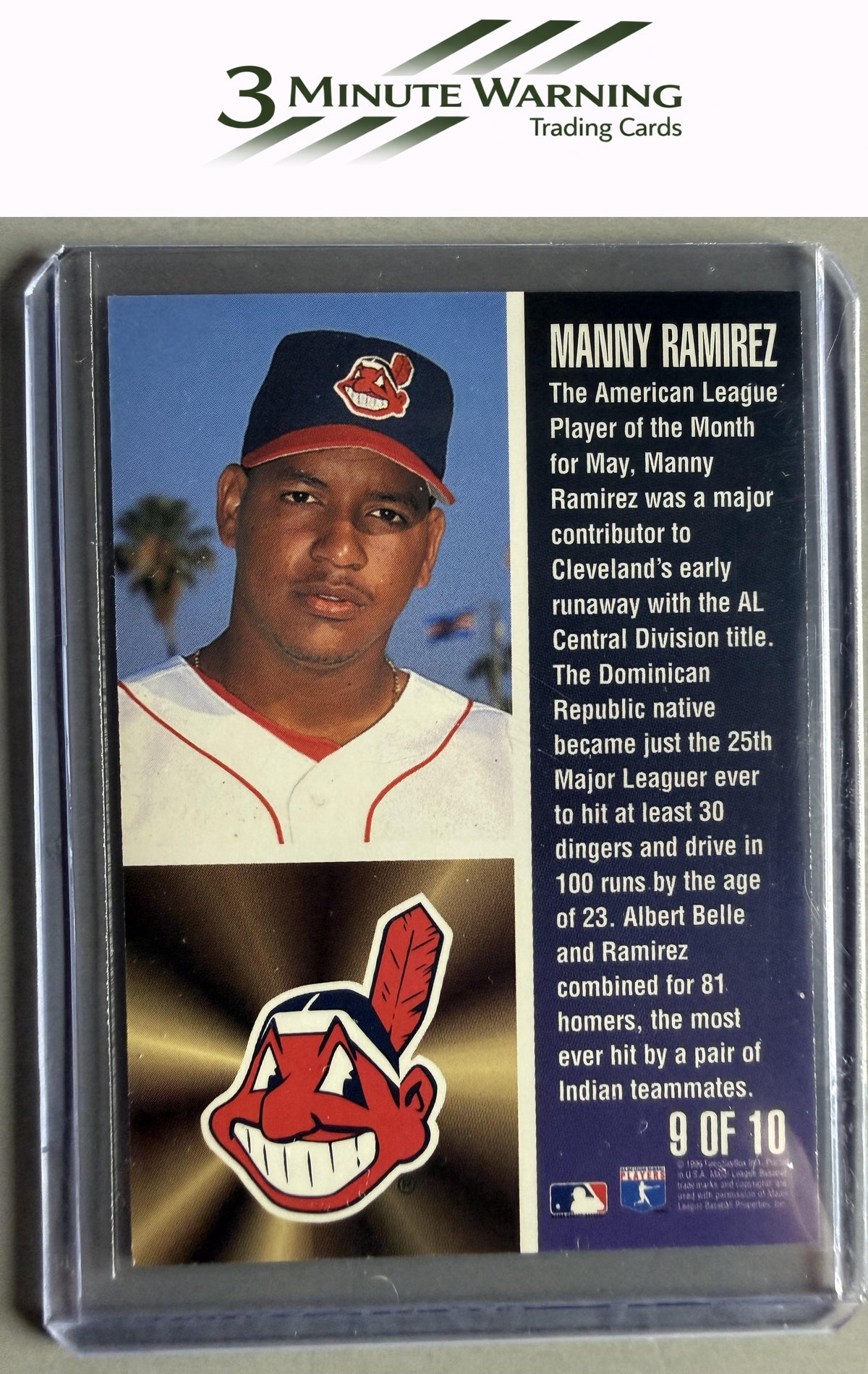 1996 Fleer #9 Manny Ramirez Tomorrow's Legends