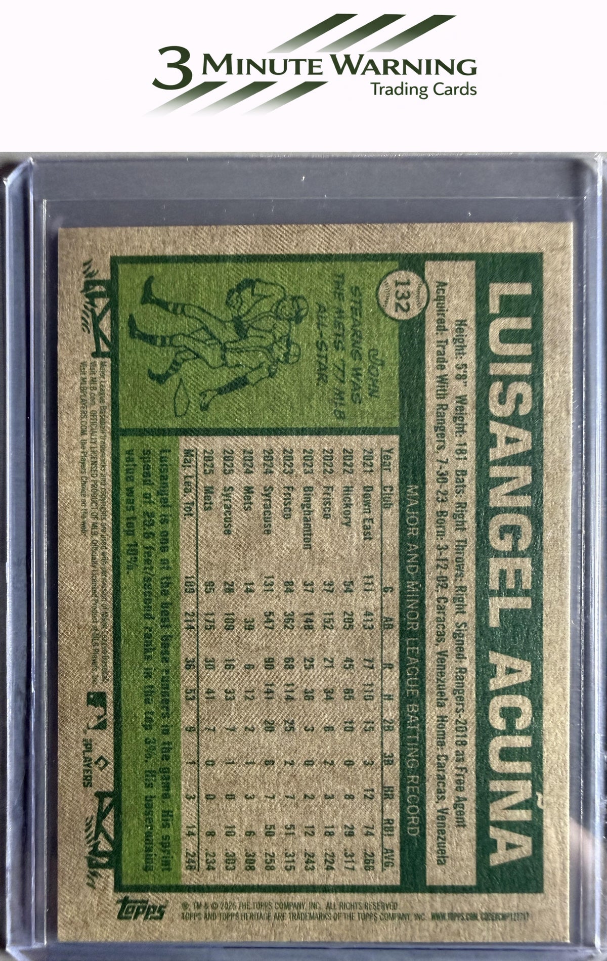 2026 Topps Heritage #132 Luisangel Acuña