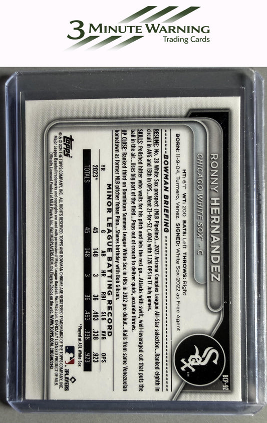 2024 Bowman #BCP-92 Ronny Hernandez Chrome Prospects