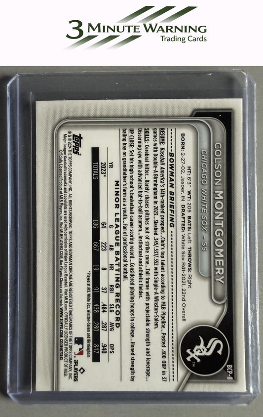 2024 Bowman #BCP-8 Colson Montgomery Chrome Prospects