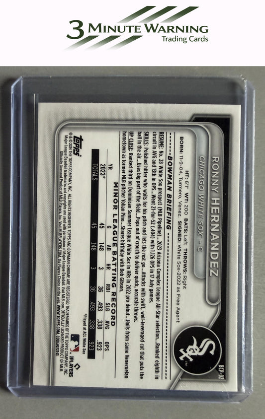 2024 Bowman #BCP-92 Ronny Hernandez Chrome Prospects