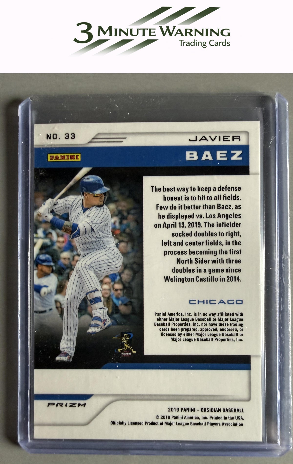 2019 Panini Chronicles #33 Javier Baez Obsidian