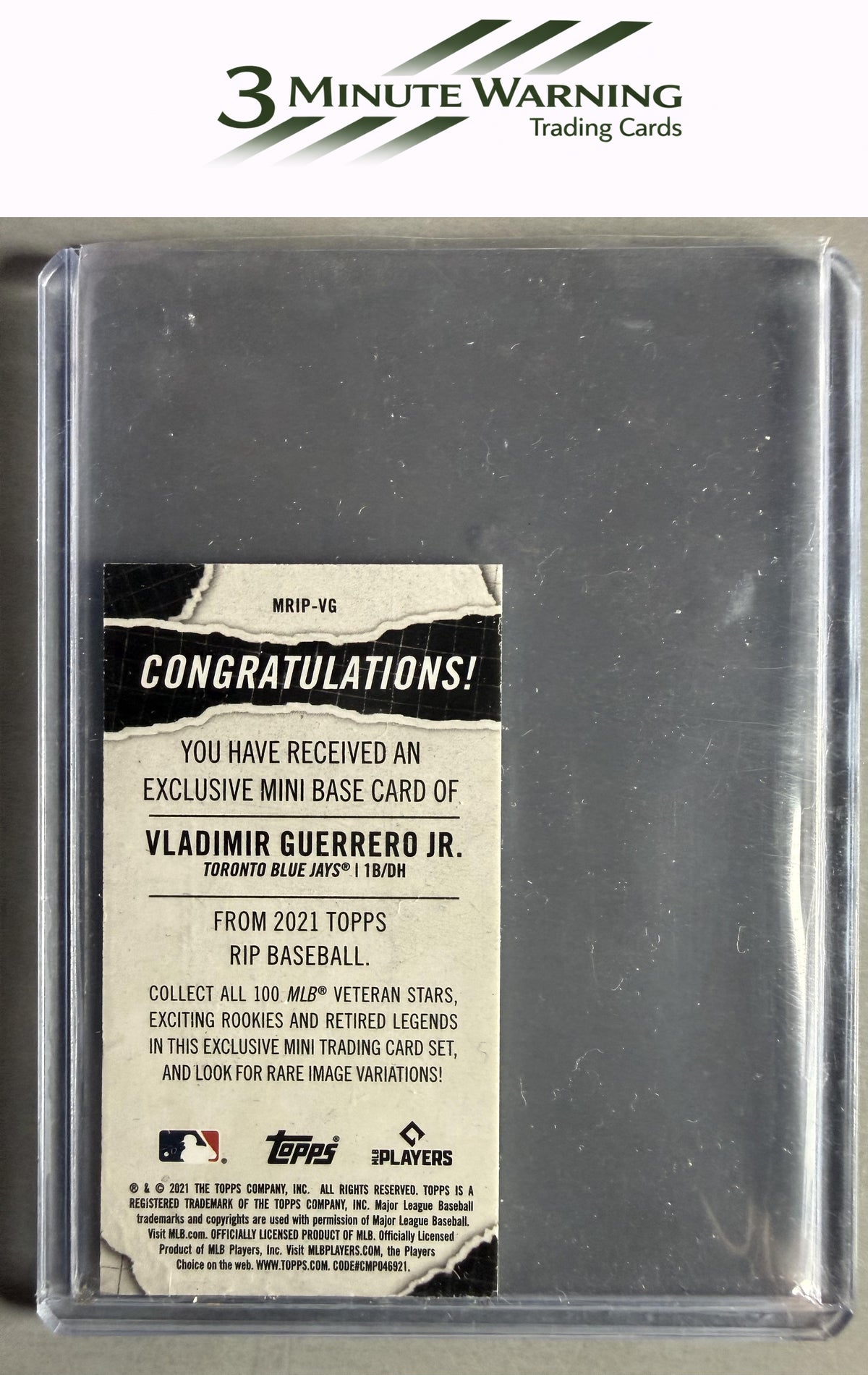 2021 Topps Rip #MRIP-VG Vladimir Guerrero Jr. Mini #/50