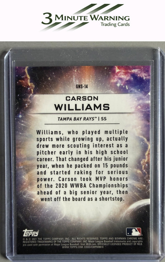 2021 Bowman Draft #GNS-14 Carson Williams Genesis