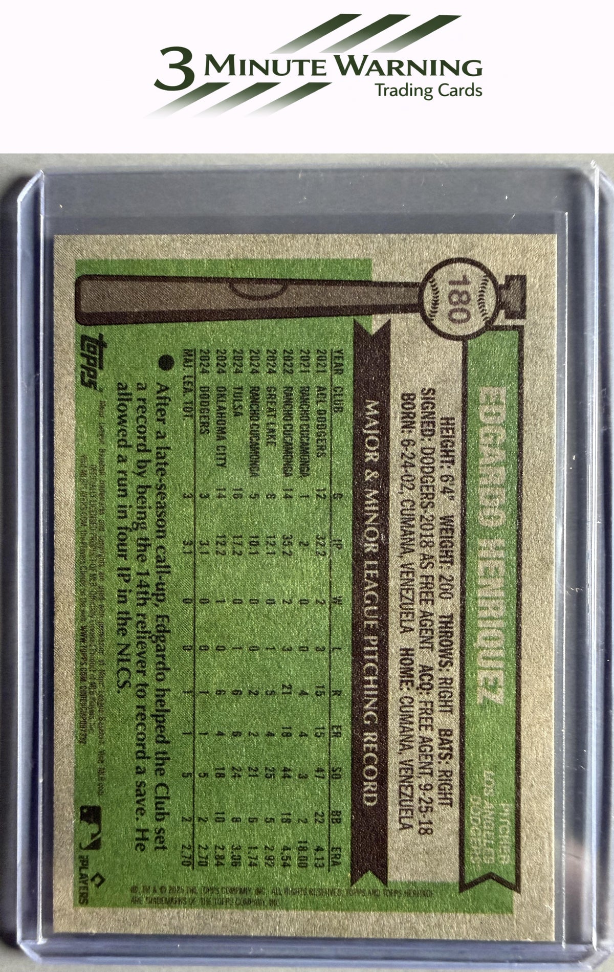 2025 Topps Heritage #180 Edgardo Henriquez