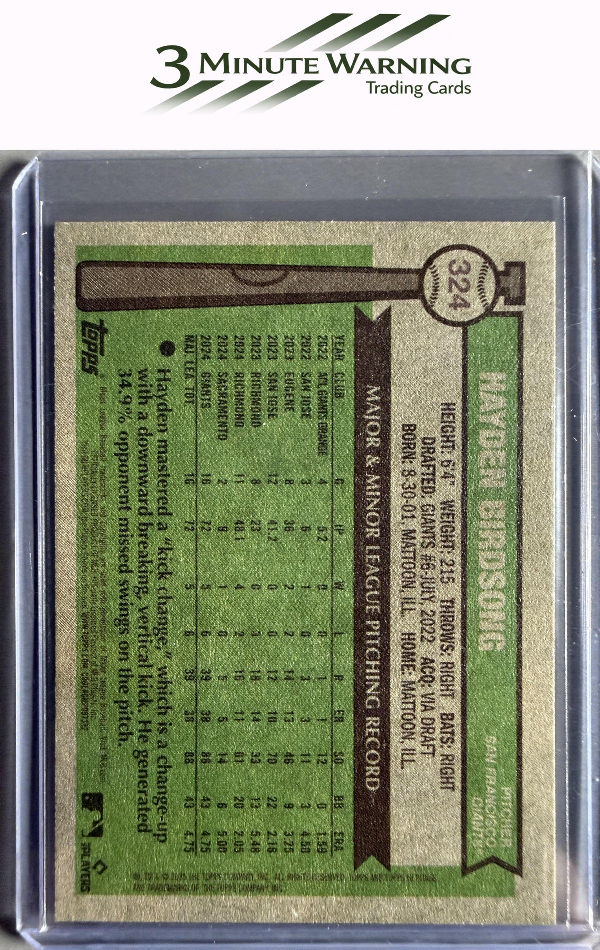 2025 Topps Heritage #324 Hayden Birdsong