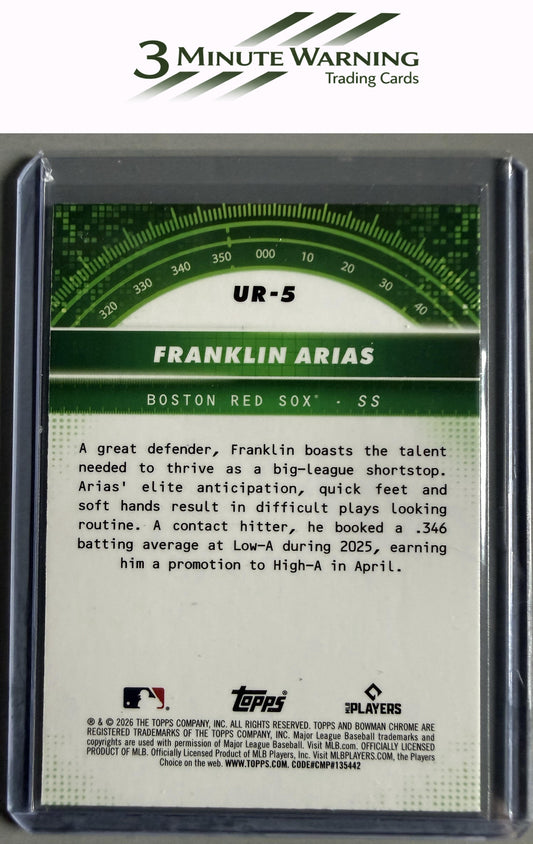 2026 Bowman #UR-5 Franklin Arias Under the Radar