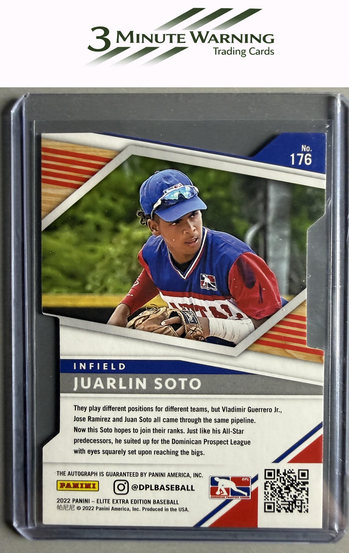 2022 Panini Elite Extra #176 Juarlin Soto Aspirations Die Cut Signatures #/98