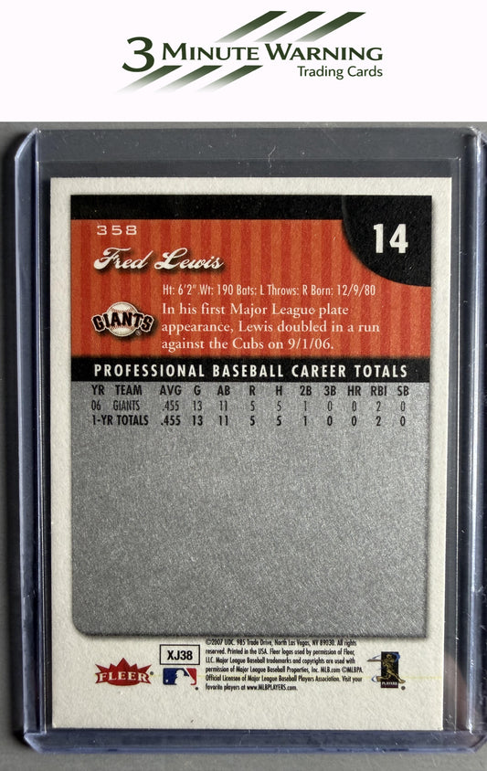 2007 Fleer #358 Fred Lewis