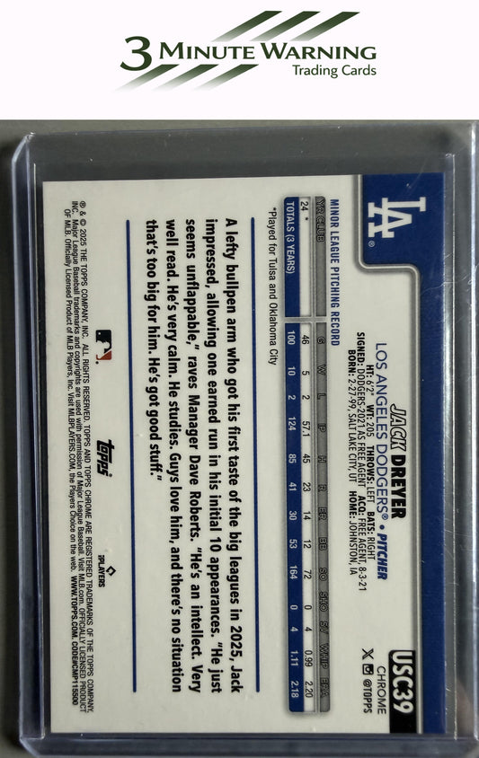 2025 Topps Chrome Update #USC39 Jack Dreyer