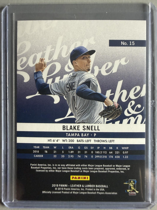 2019 Panini Leather & Lumber #15 Blake Snell